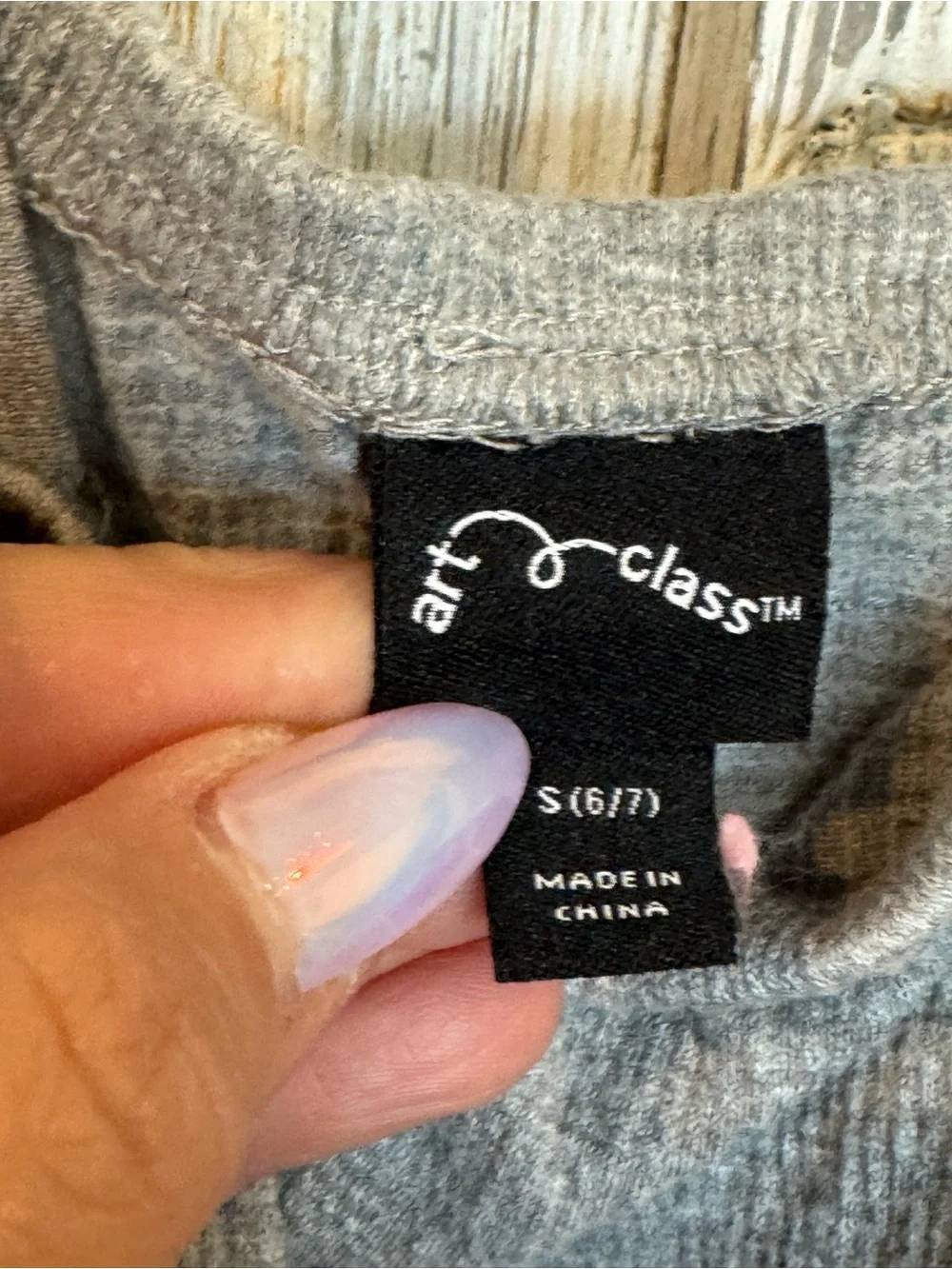 art class Gray Sleeveless Knit Romper with White Drawstring Sz 6/7